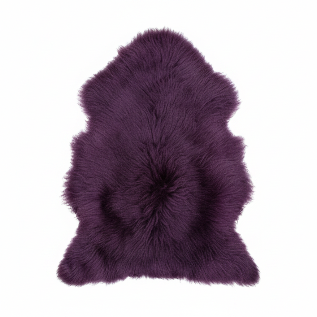 Island Schaffell Violett freigestellt