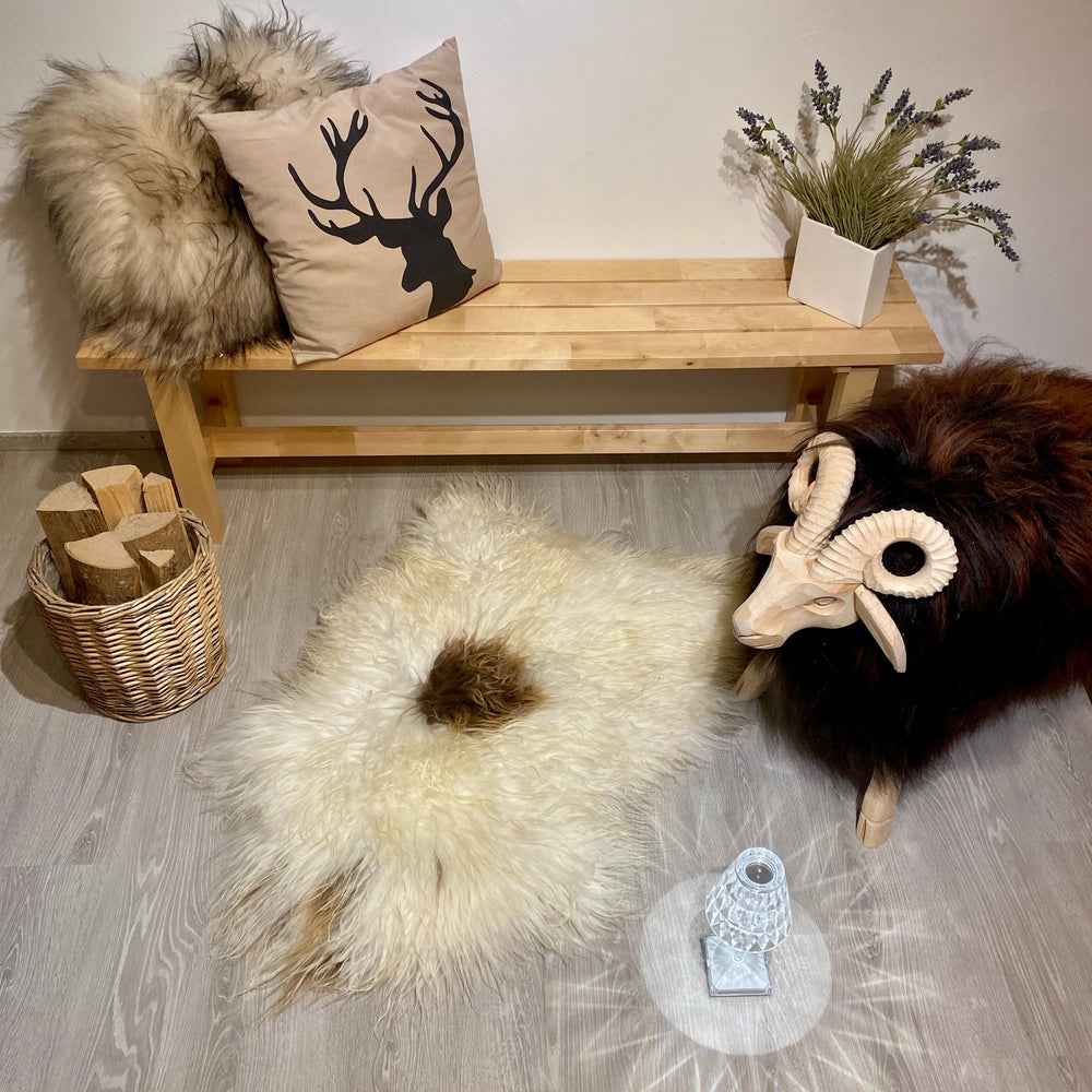 Island Schaffell gelockt Einzelstück | Größe 110x70cm | Nr:1124 - FellHaus