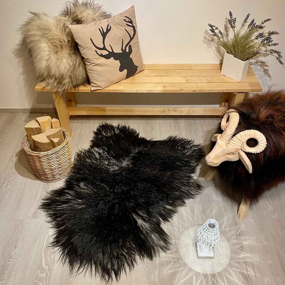 Island Schaffell gelockt Einzelstück | Größe 110x80cm | Nr:1126