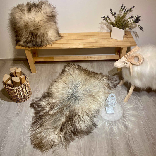 Island Schaffell gelockt Einzelstück | Größe 120x80cm | Nr:1157 - FellHaus