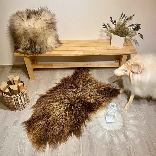Island Schaffell gelockt Einzelstück | Größe 120x80cm | Nr:1162 - FellHaus