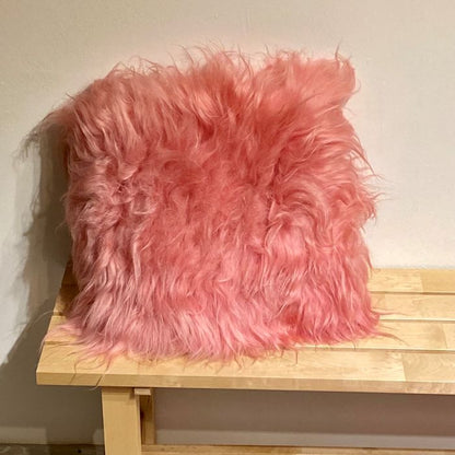 Schaffell Kissen Rosa