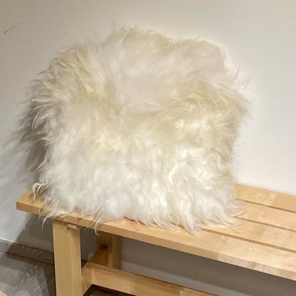 Schaffell Kissen Weiß