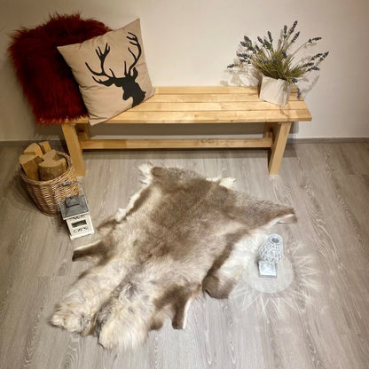 Rentierfell hellbraun weiß