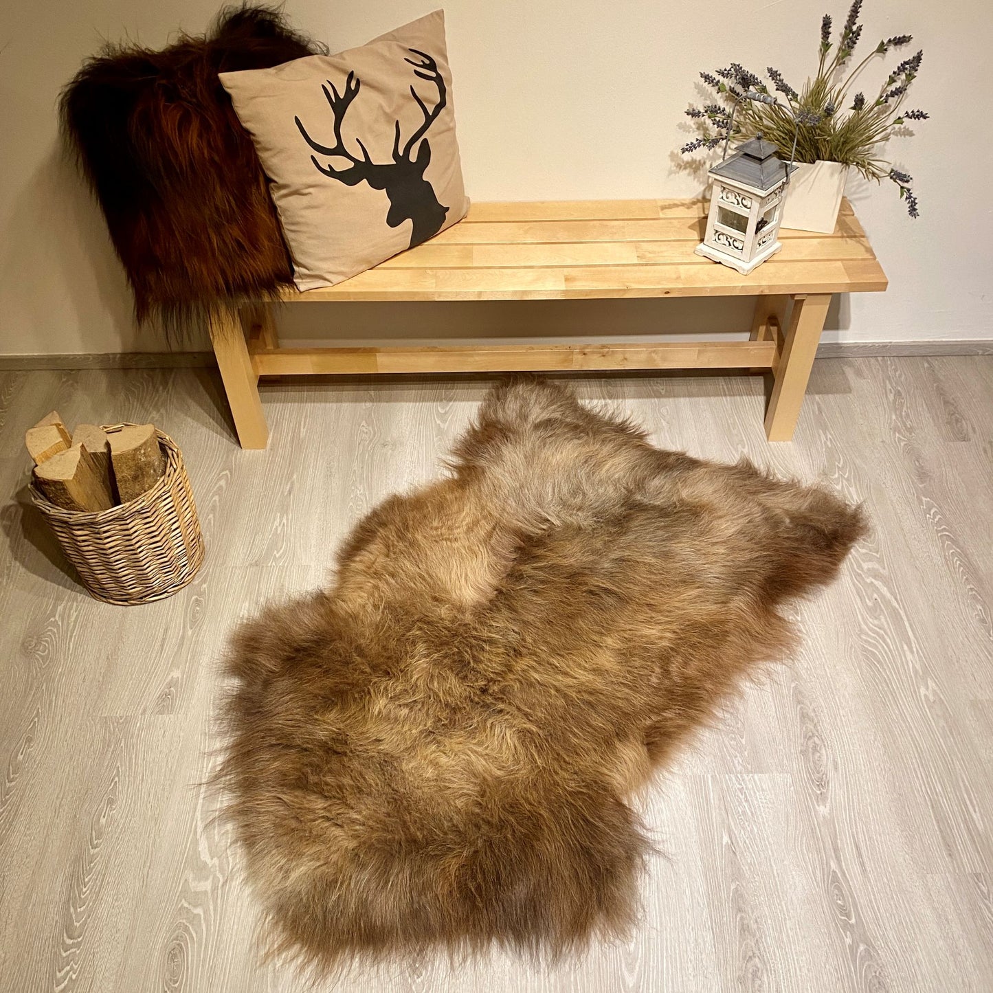 Schaffell Einzelstück hellbraun