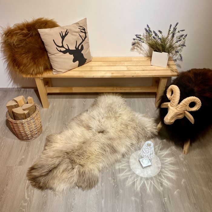 Schaffell Einzelstück grau