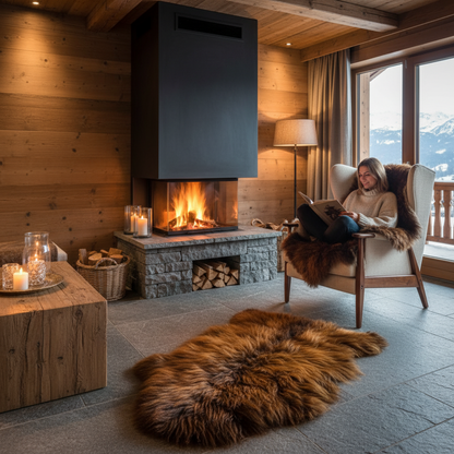 Island Schaffel schwarz goldbraun gefleckt