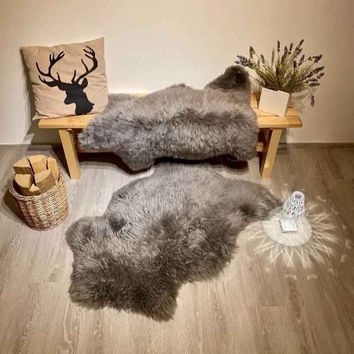 Schaffell Grau | Länge: 100-120cm - FellHaus