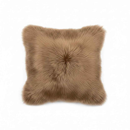 Schaffell Kissen Taupe  | Größe: 45x45cm