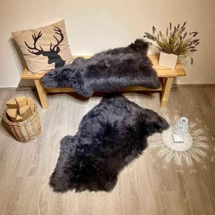 Schaffell Schiefer | Länge 100-120cm - FellHaus