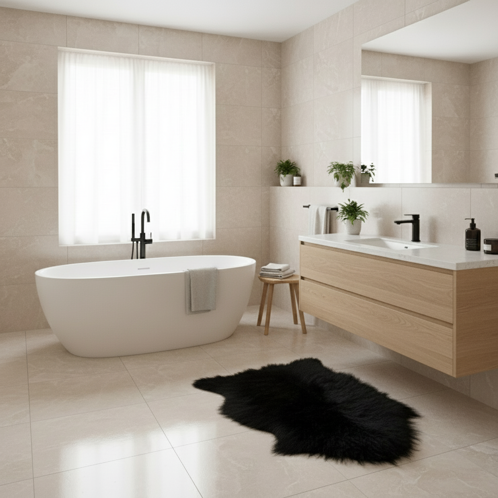 Island Schaffell schwarz