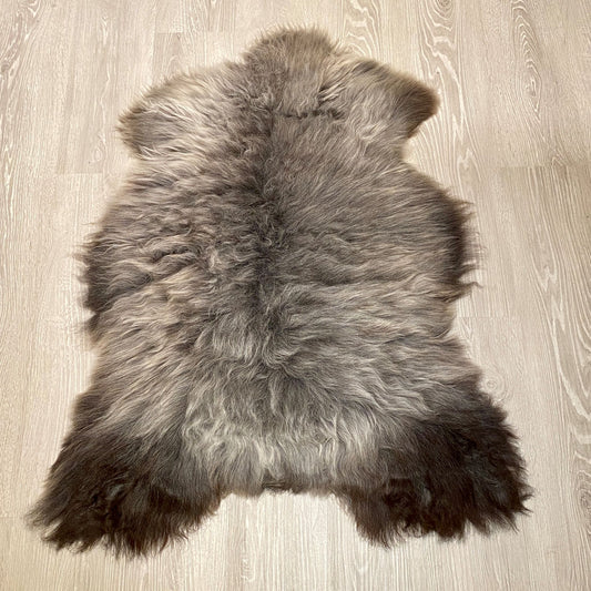 Schaffelll Hundedecke naturweiß braun  gefleckt