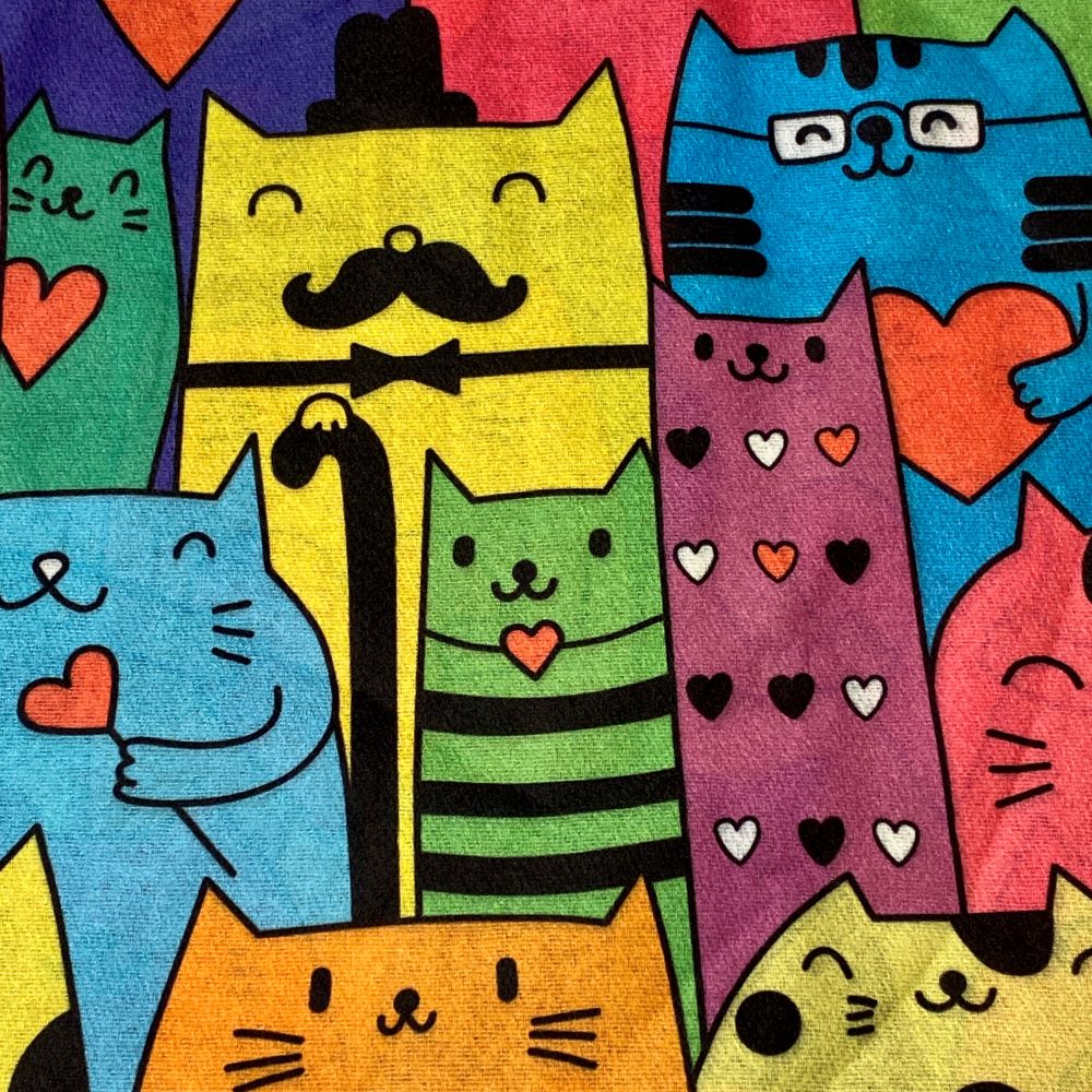 Schal mit Hund und Katze