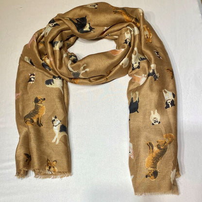Schal mit Hund und Katze