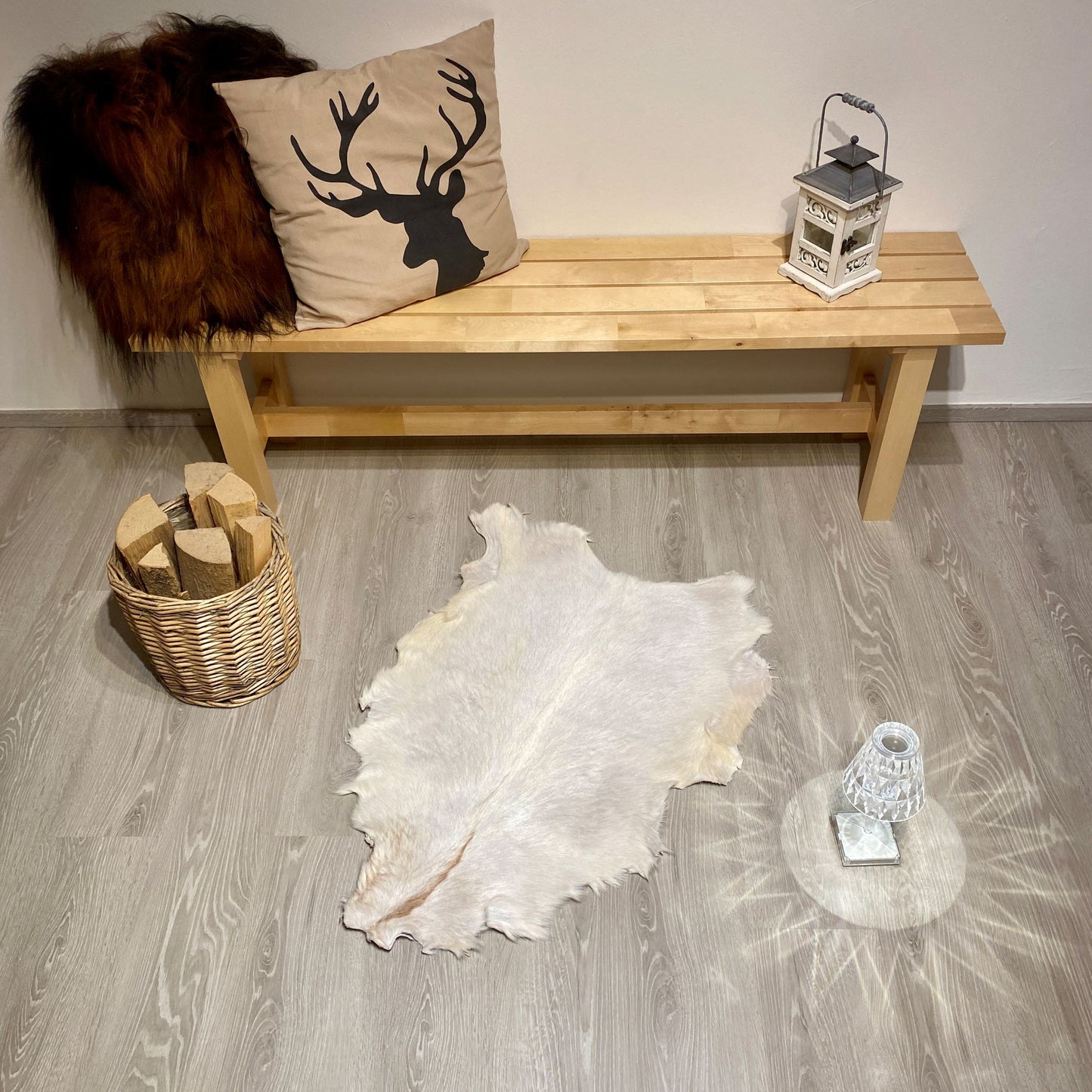 Ziegenfell Einzelstück | Größe: 90x60cm | Nr: 653