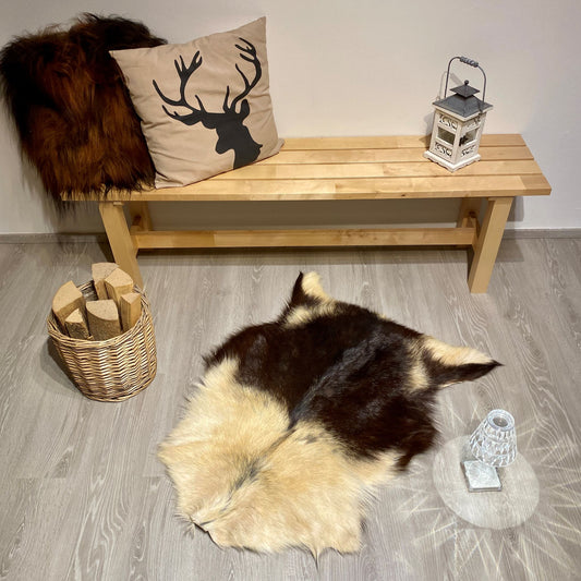 Ziegenfell Einzelstück | Größe: 90x70cm | Nr: 654