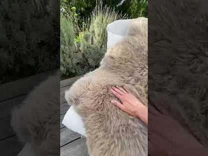 New Zealand sheepskin greige